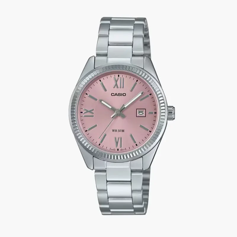 Casio Japan Quartz Enticer Pink Dial Ladies Watch- LTP-1302DD-4A1
